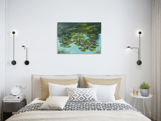 Water Lilies on the Quiet Pond