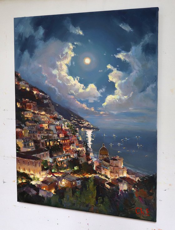 "Moonlit sky "