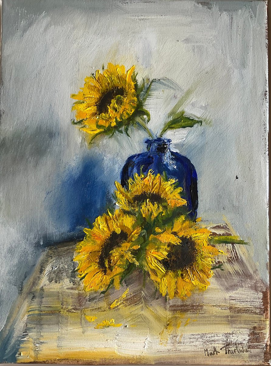 Blue/Yellow (Sunflowers) by Mark Thirlwell