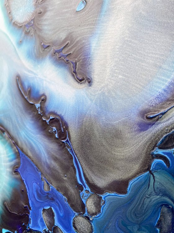 Ocean Ink Abstract Painting