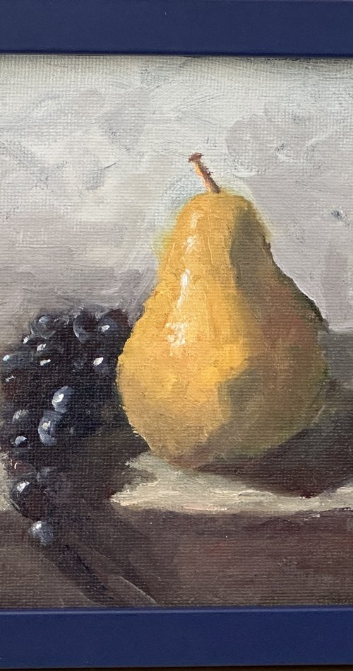 Pear with Black Grapes by Elizabeth B. Tucker