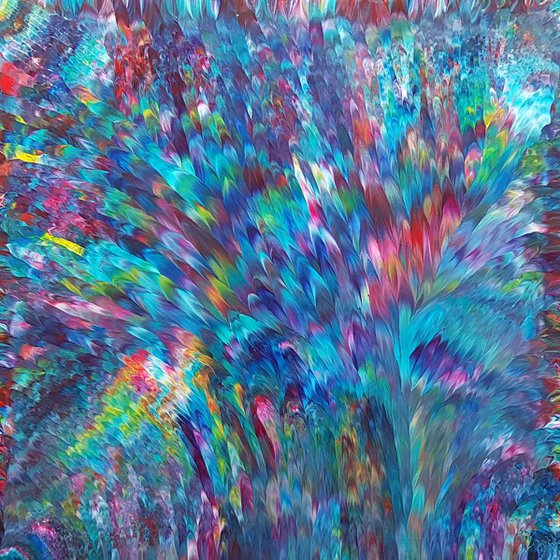 Psychedelic Waterfall No. 3 | 36 x 36 IN