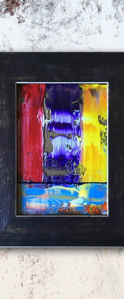 "Designs On You" - FREE SHIPPING to the USA - Original PMS Micro Painting On Glass, Framed - 7.5 x 9.5 inches by Preston M. Smith (PMS)