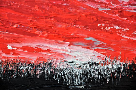 Red abstract landscape