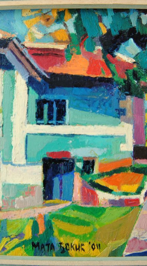 Turquoise house / Miniature by Maja Đokić Mihajlović