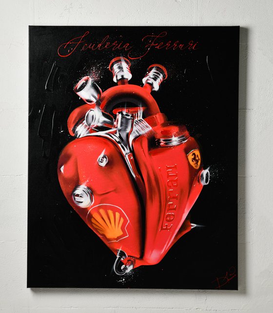 Giclee (Print) of The Heart of the Scuderia Ferrari