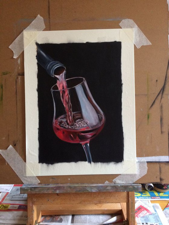 Glass of red Wine