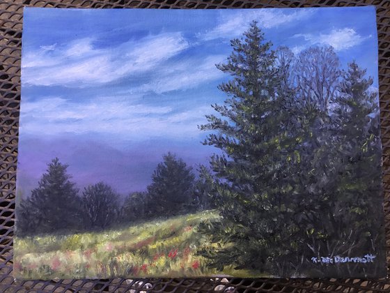 MOUNTAIN MELODY - oil 9X12 canvas