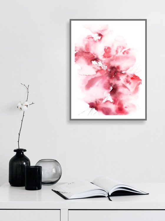 Pink abstract flowers