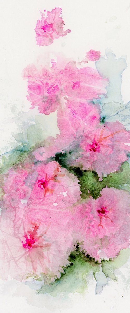 Hollyhocks II by Alex Tolstoy