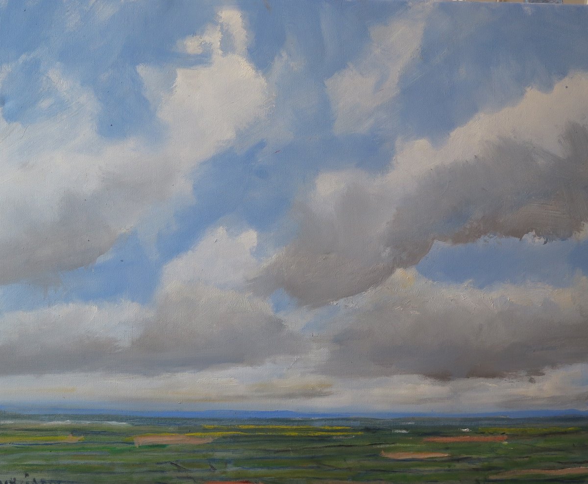 Yorkshire Wolds, May 2 By Malcolm Ludvigsen, 30 X 24, Artwork For Sale On Artfinder