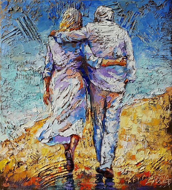 Painting Together forever Love Romantic Couple, eternal love