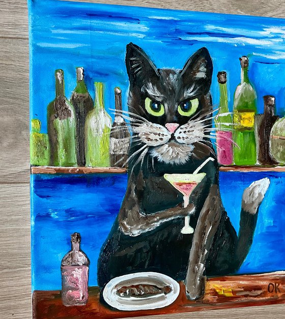 Martini evening. Alchemist. Lucky cat brings positive emotions in your life.