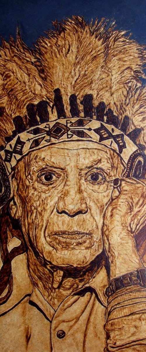 Pablo Picasso by MILIS Pyrography