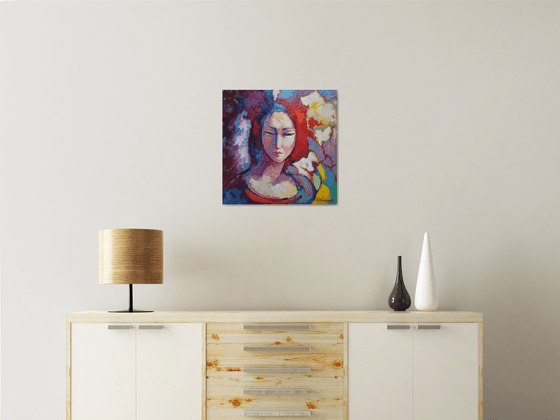 Love (50x50cm,  oil painting, ready to hang)