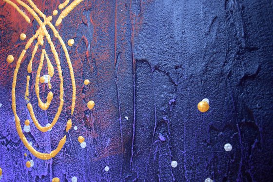 Cosmic Symphony purple crimson