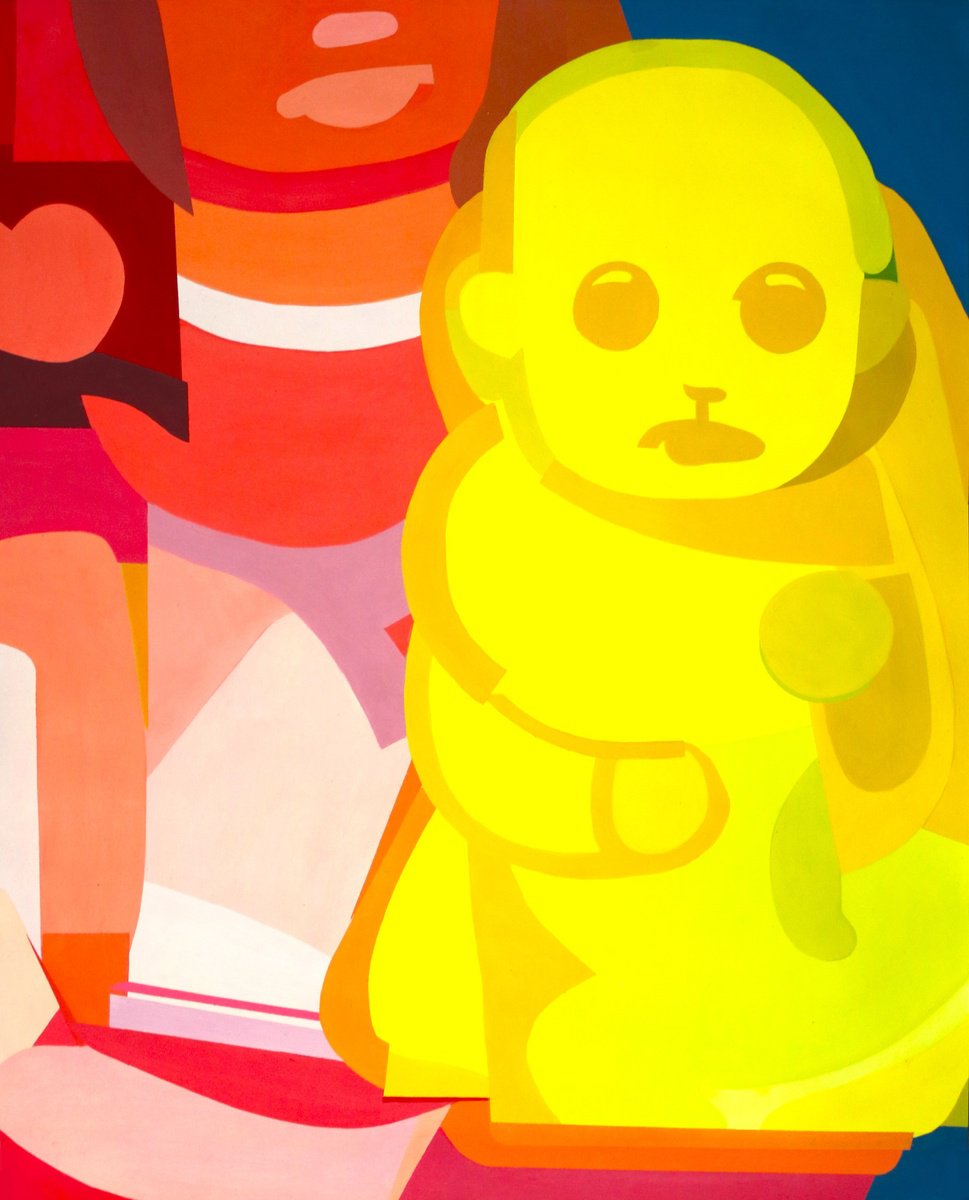 Impressionistic Portrait Acrylic Painting By Vast Swamp, 15 X 19", Maternal, Original Artwork