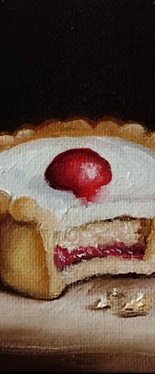 Little Bakewell tart still life by Jane Palmer Art