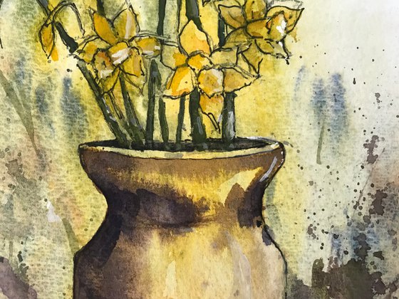 Pot of Daffodils