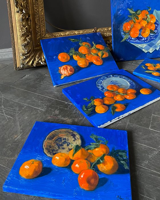 Still life with tangerines