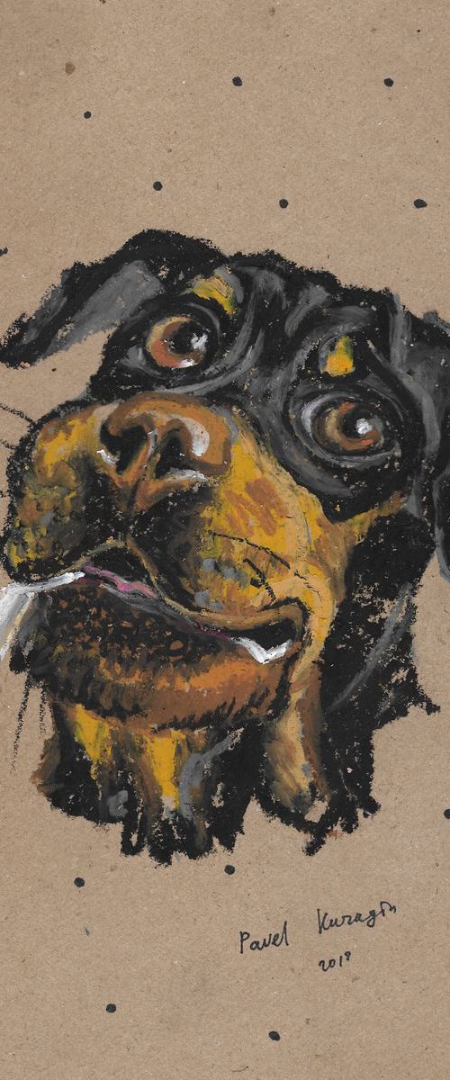 Smoking rottweiler by Pavel Kuragin