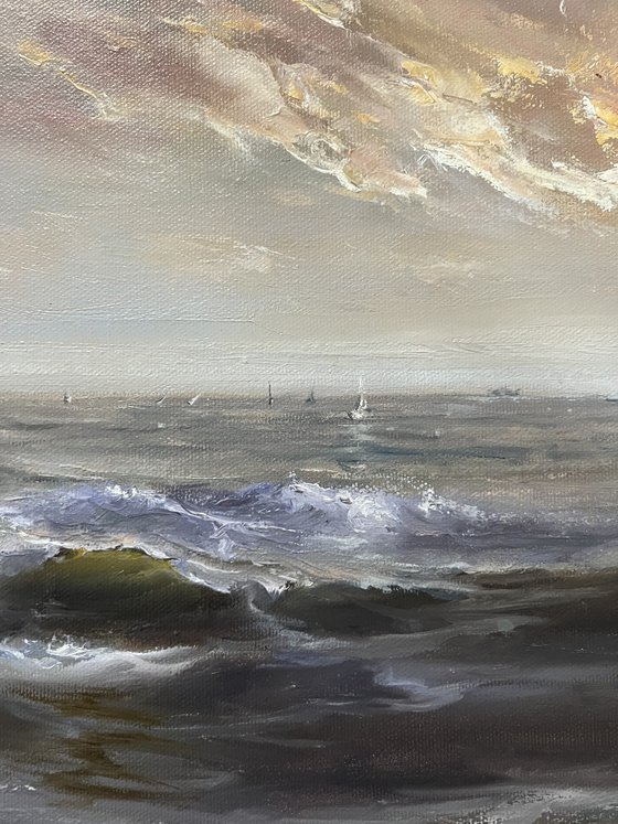 Blurry Skies - sea painting