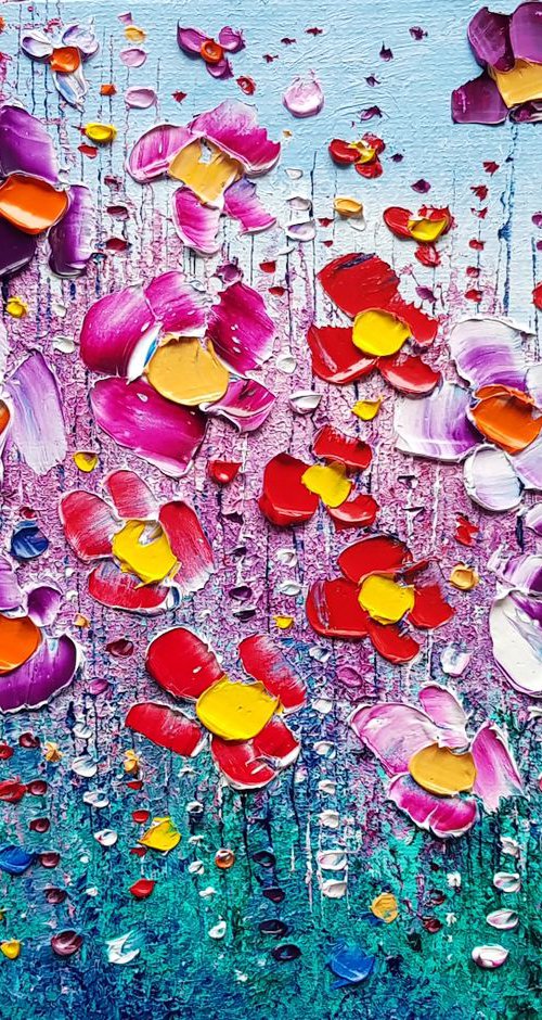 "Gleaming Red Flowers in Love" by Phil Broad