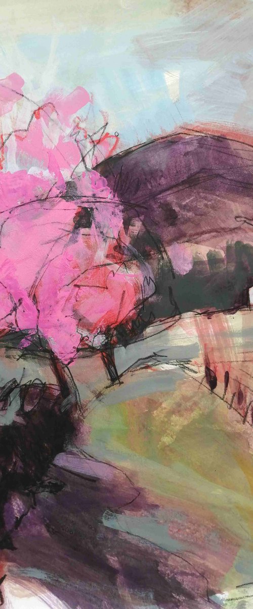 Mandelweg im Frühling by Olga David