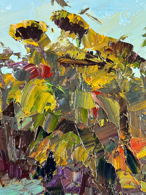 Sunflowers Bowed Down