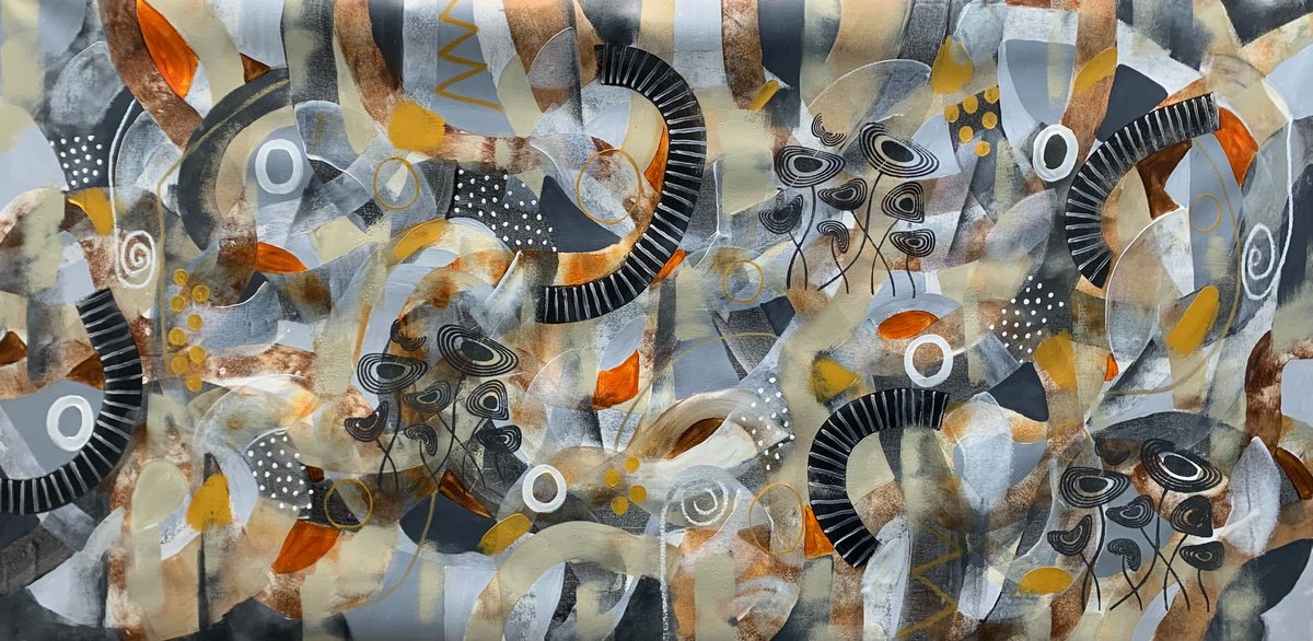 Sticks, Stones And Flowers By Rashna Hackett, 72 X 37, Artwork For Sale On Artfinder