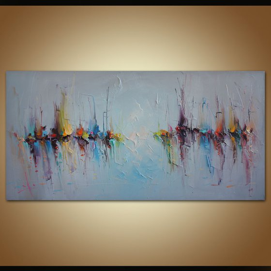 Sea charts, Abstract landscape painting