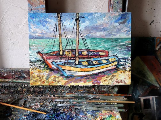 Boats Before the Storm