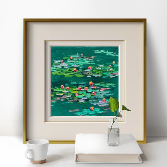 Green Water Lilies Pond