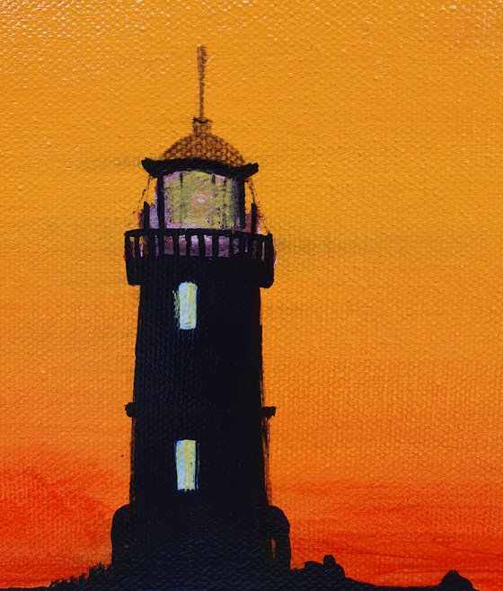 Lighthouse #9, 30x30cm, ready to hang