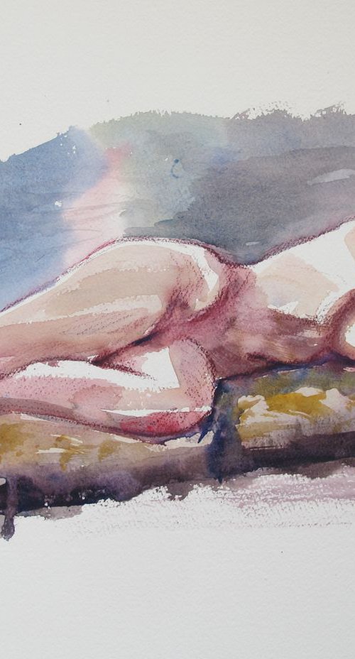 Reclining female nude by Rory O’Neill