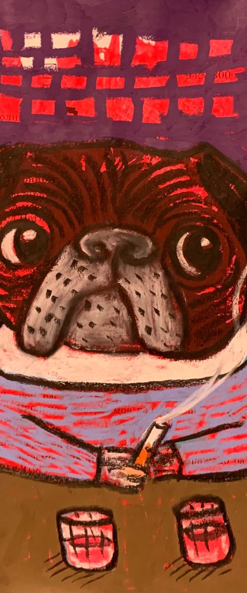 Smoking pug #12 by Pavel Kuragin