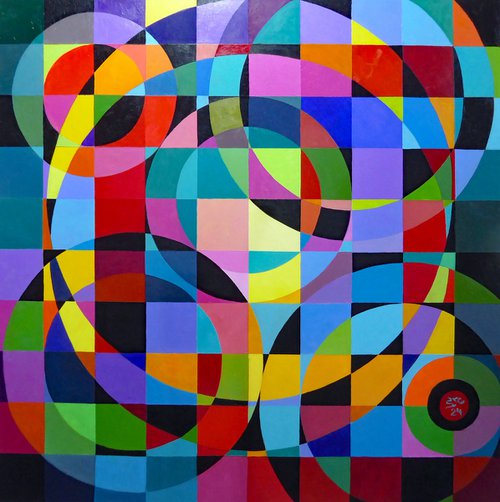 CIRCLES WITHIN GRID by Stephen Conroy
