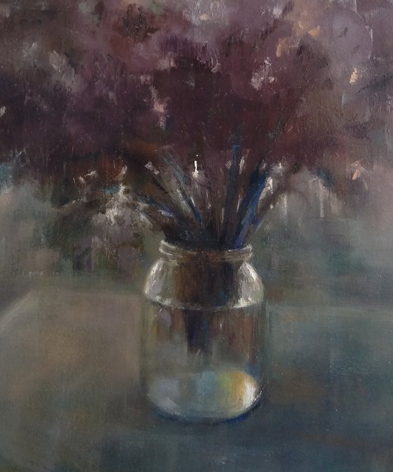 Still life flowers (40x50cm, oil canvas, ready to hang)