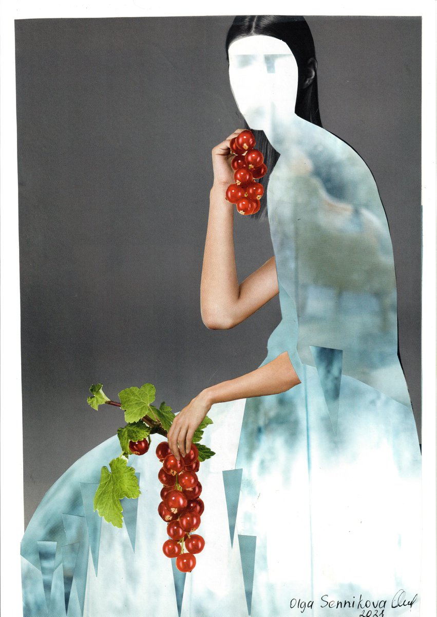 Girl with currants by Olga Sennikova