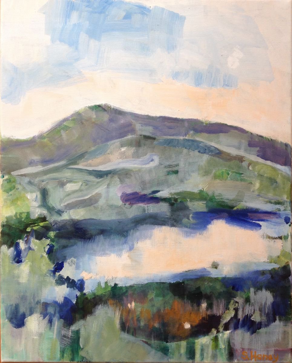 Landscape Acrylic Painting By Sandra Haney, 16 X 20", Windermere, Original Artwork