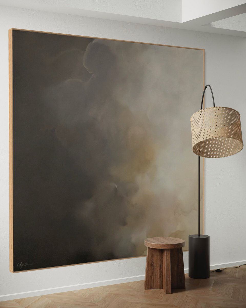 Abstract Acrylic Painting By Gabriela Azar Schreiner, 75 X 75, Calm Currents, Original Artwork