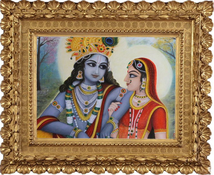 Radha Krishna Oil Painting By Goutami Mishra Artfinder