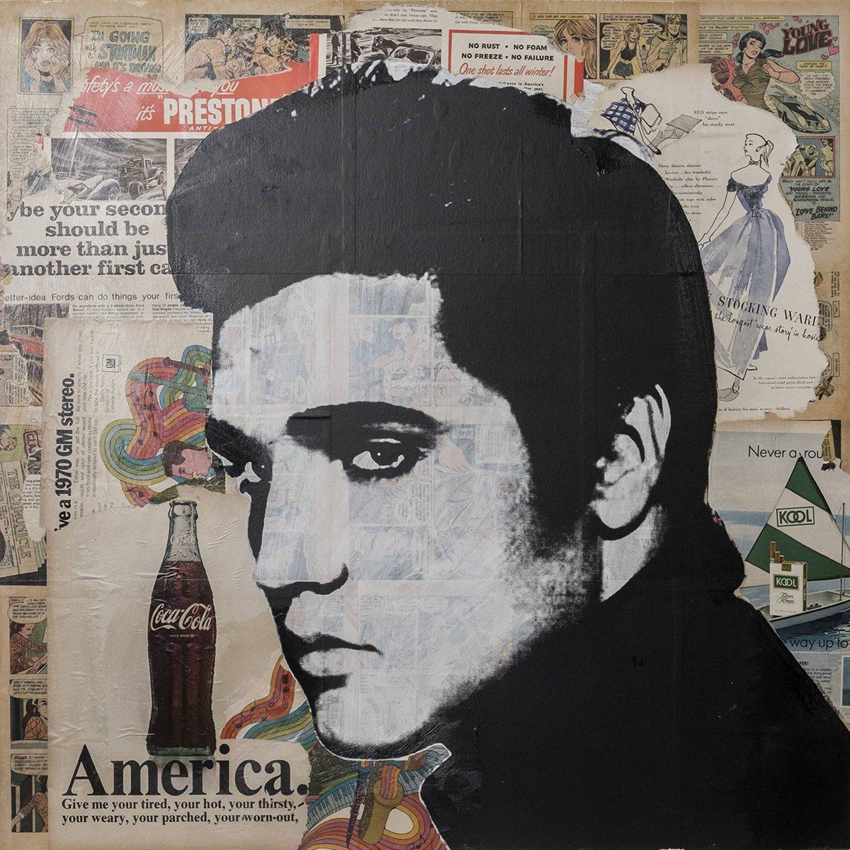 Elvis Presley Collage Collage by Dane Shue by Dane Shue