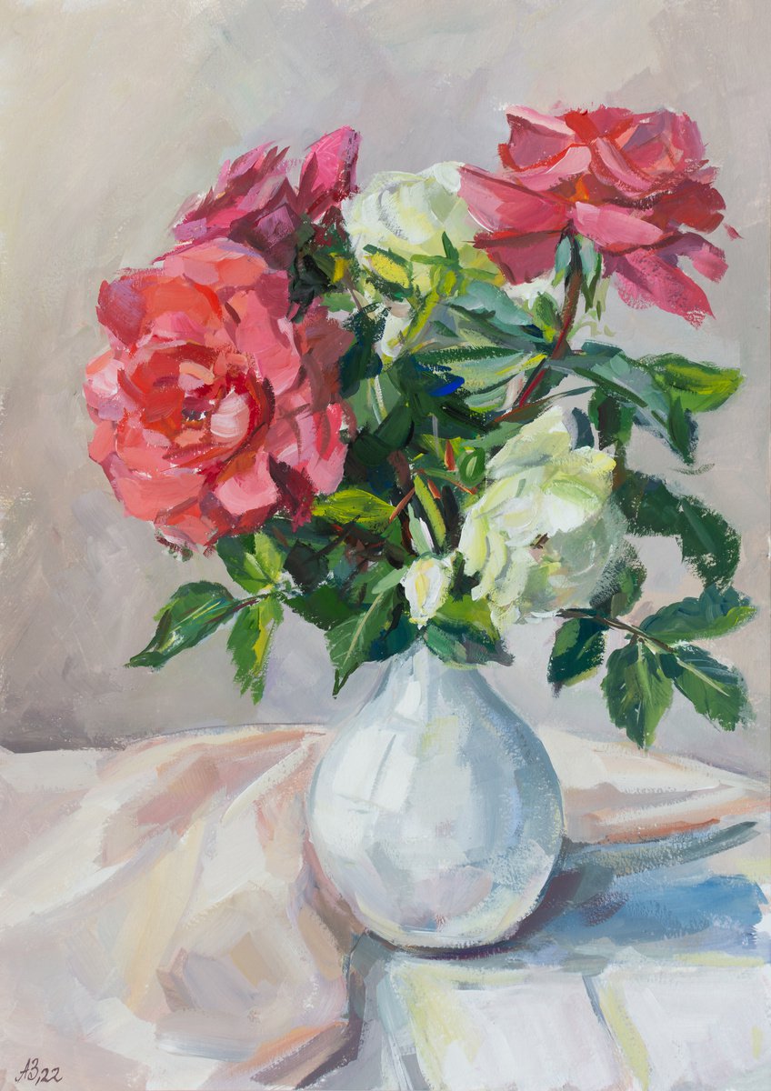Delicate pink bouquet by Anna Pismenskova