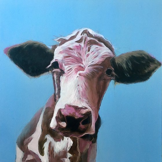 Pinky cow original painting
