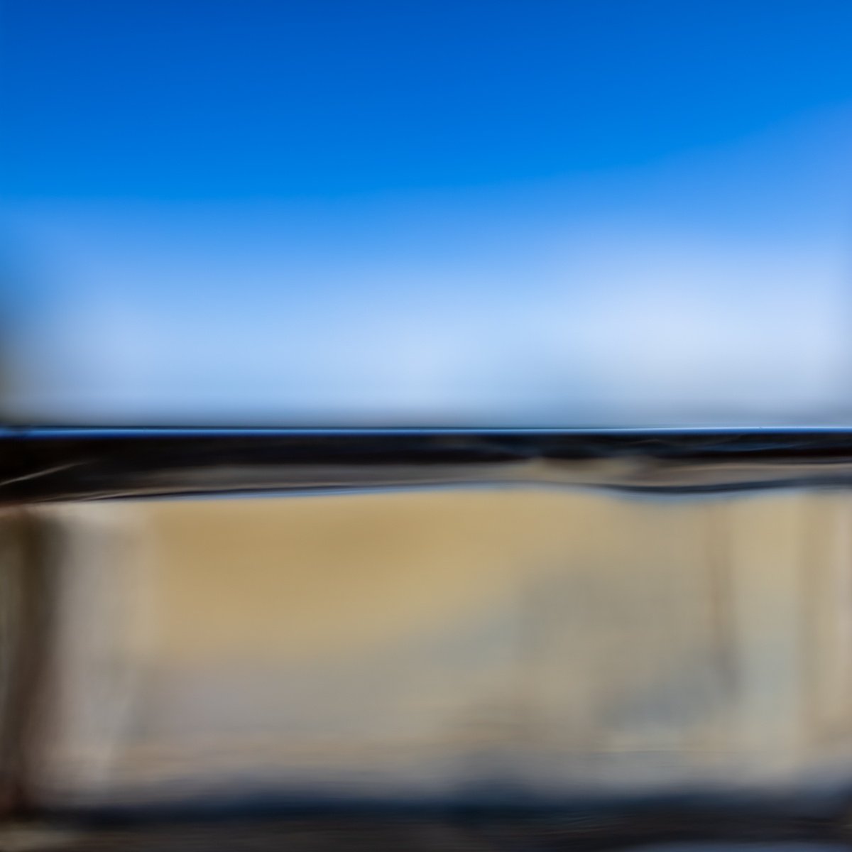 Abstract Landscape Photograph By Sven Pfrommer, 41 X 41", Fluid Horizon Xx - Seascape Photoart, Original Artwork