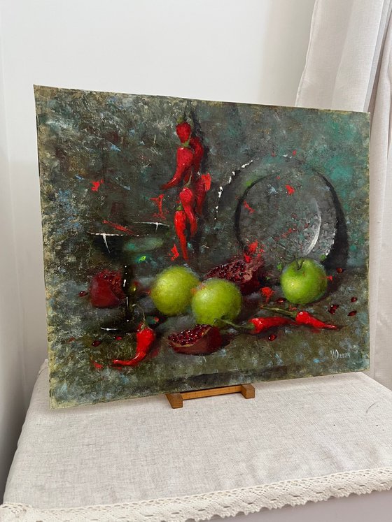 Apple Chili Pomegranate Fruit