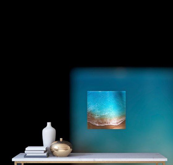 White Sand Beach - Hold me tight - Seascape Painting