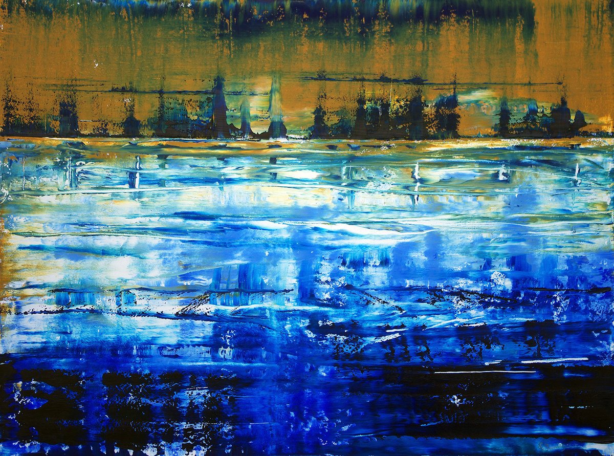 Abstract Oil Painting By Richard Manning, 40 X 30", Abstract-42, Original Artwork