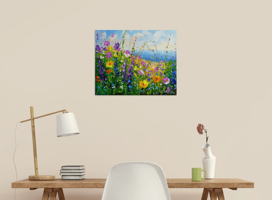 Wildflowers by the sea